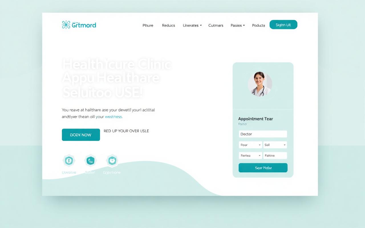 Aurora Health Group website mockup