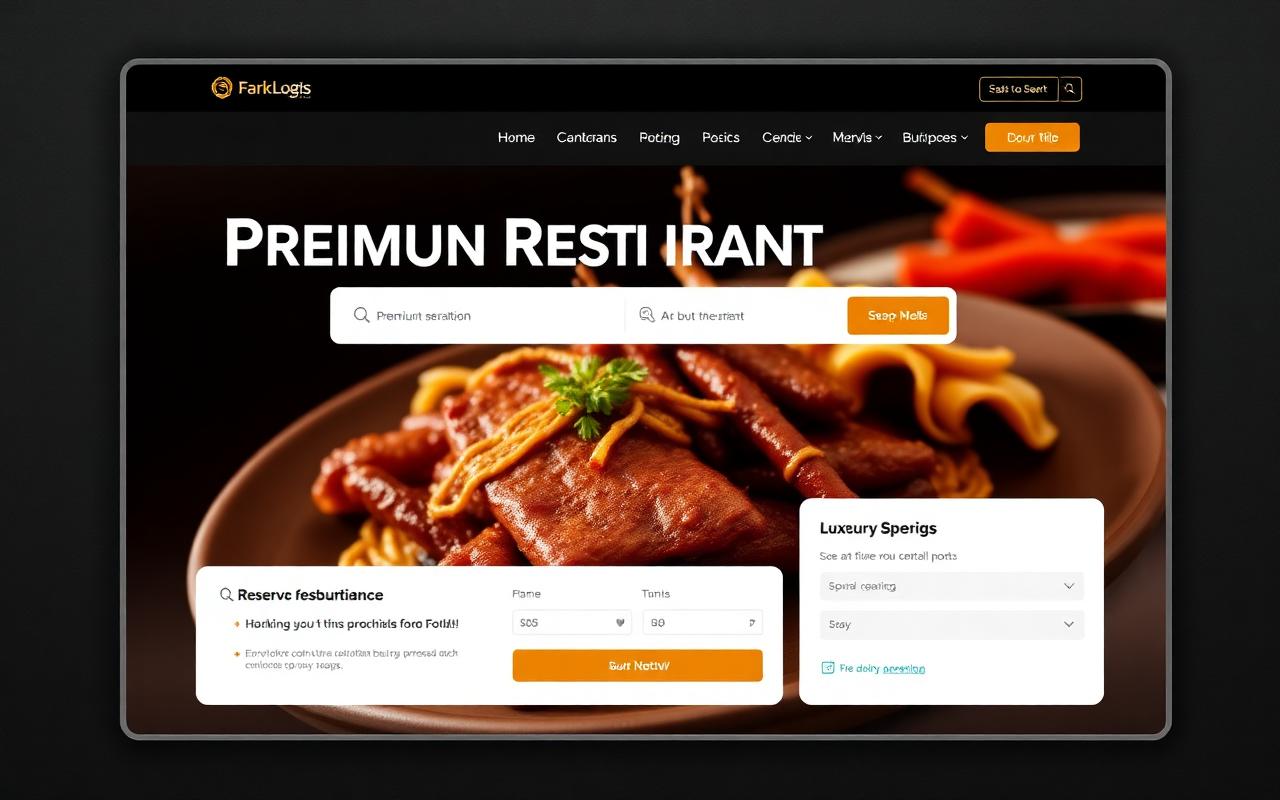 Ember & Oak Steakhouse website mockup